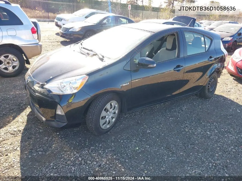 2013 Toyota Prius C One VIN: JTDKDTB36D1058636 Lot: 40865525