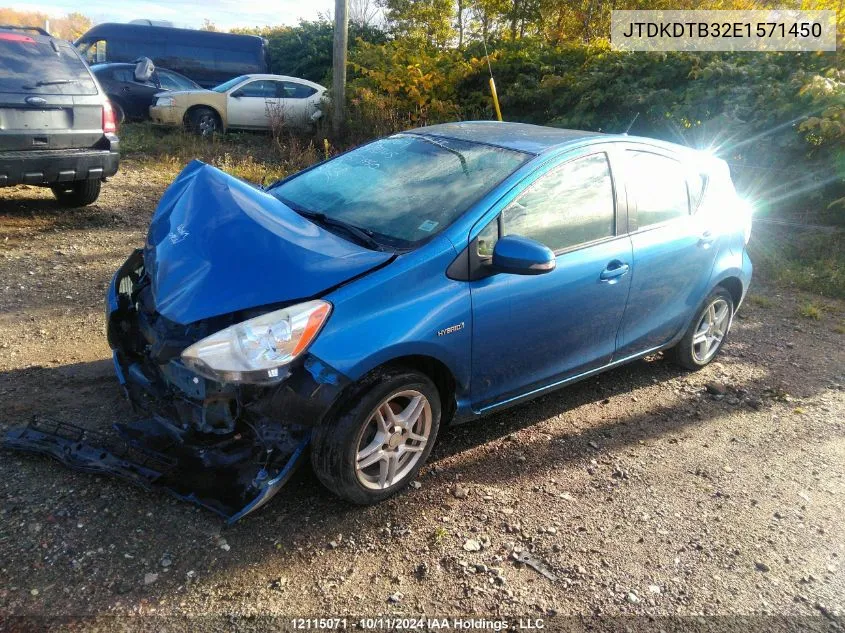 JTDKDTB32E1571450 2014 Toyota Prius C