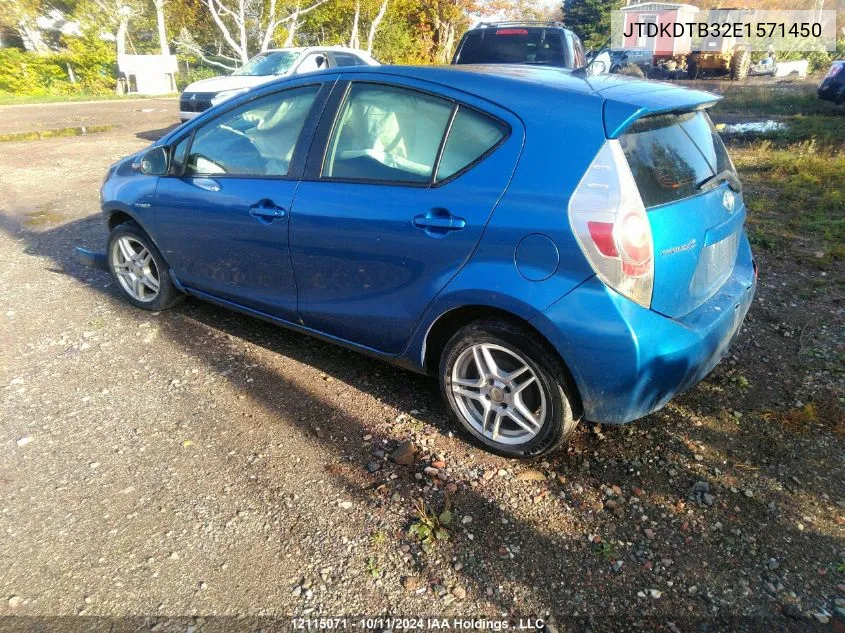 JTDKDTB32E1571450 2014 Toyota Prius C