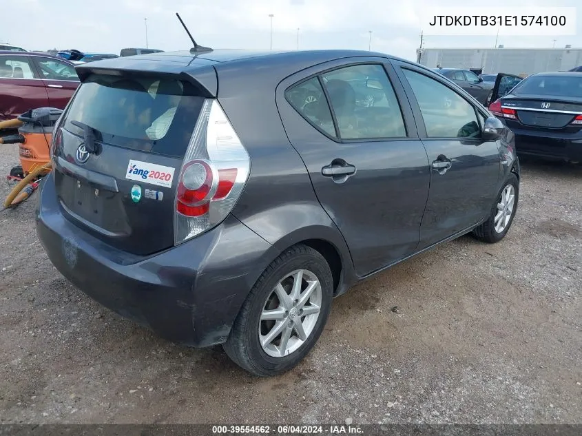 JTDKDTB31E1574100 2014 Toyota Prius C Three