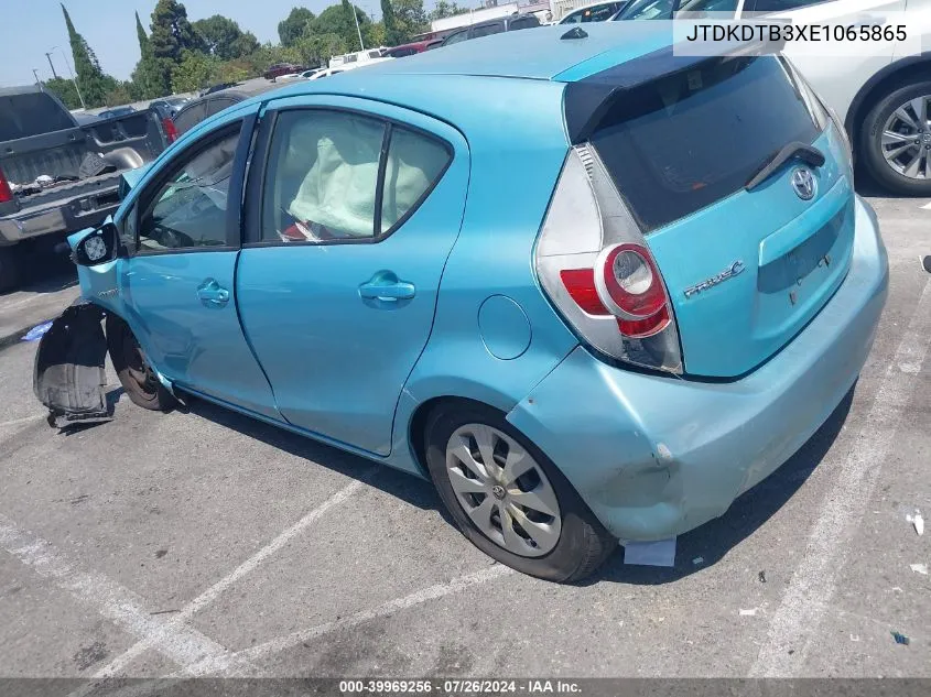 JTDKDTB3XE1065865 2014 Toyota Prius C One