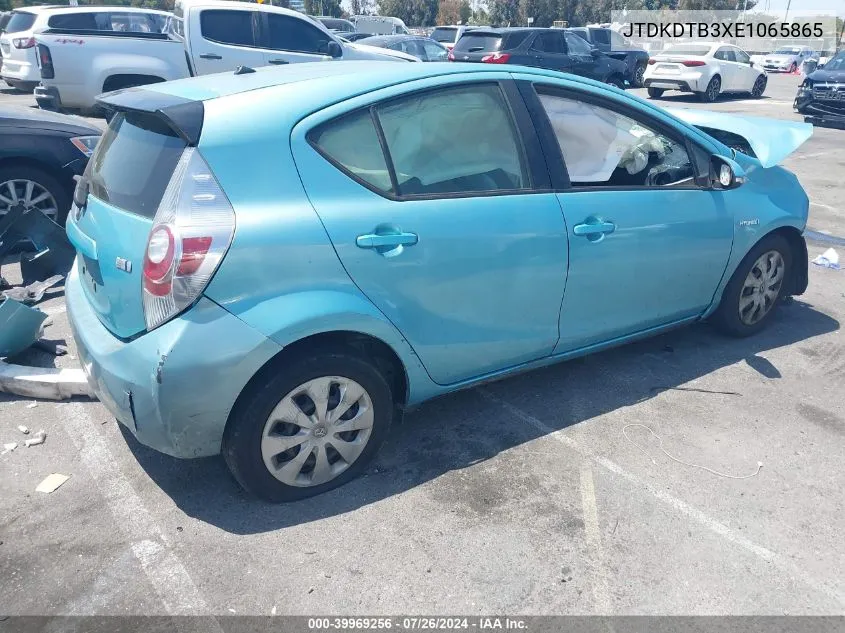 2014 Toyota Prius C One VIN: JTDKDTB3XE1065865 Lot: 39969256