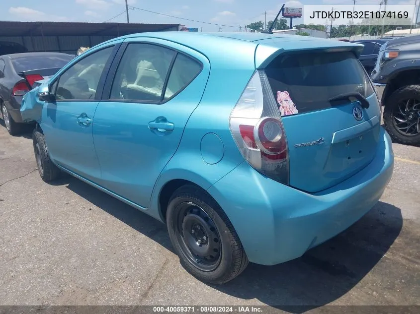 JTDKDTB32E1074169 2014 Toyota Prius C Four