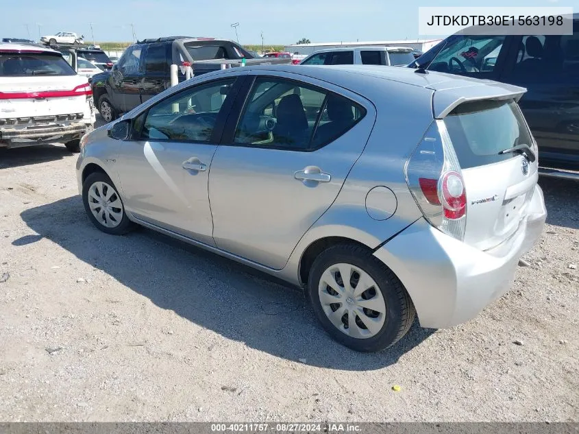 JTDKDTB30E1563198 2014 Toyota Prius C Two