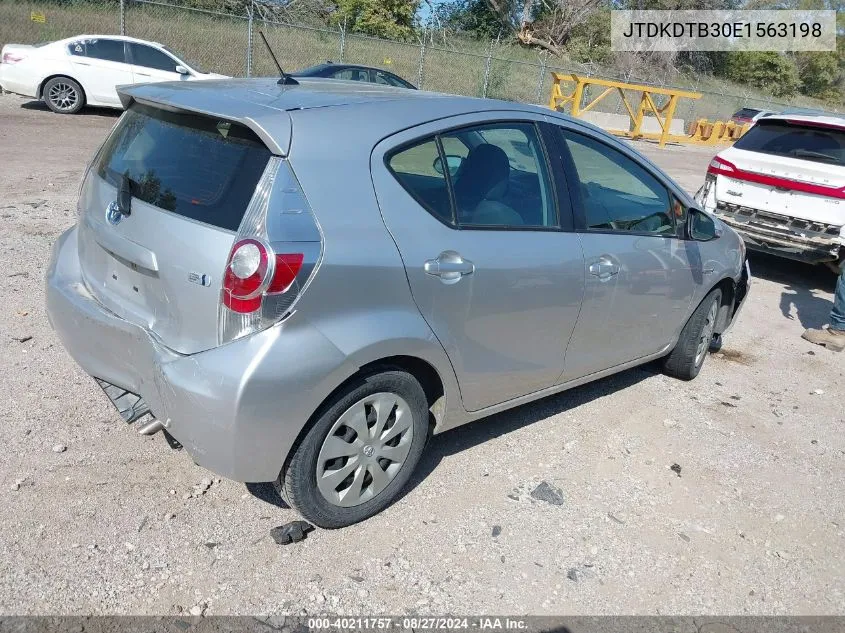 JTDKDTB30E1563198 2014 Toyota Prius C Two