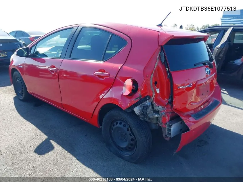 JTDKDTB36E1077513 2014 Toyota Prius C One