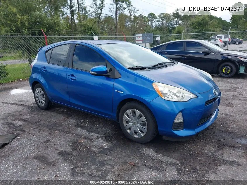 JTDKDTB34E1074237 2014 Toyota Prius C One