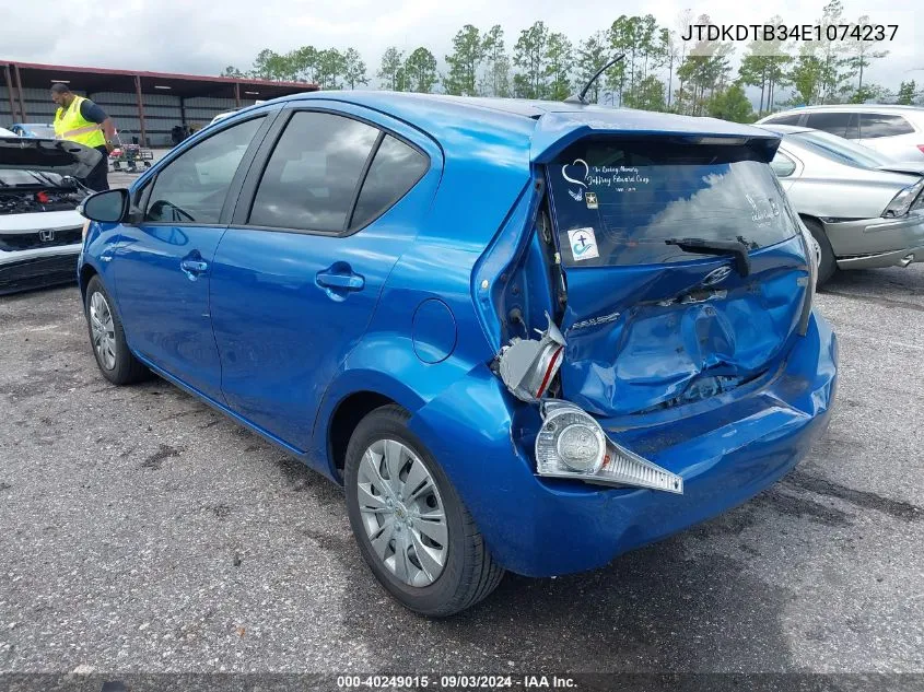 JTDKDTB34E1074237 2014 Toyota Prius C One