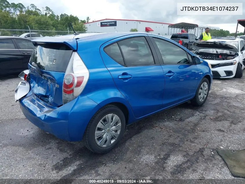 JTDKDTB34E1074237 2014 Toyota Prius C One