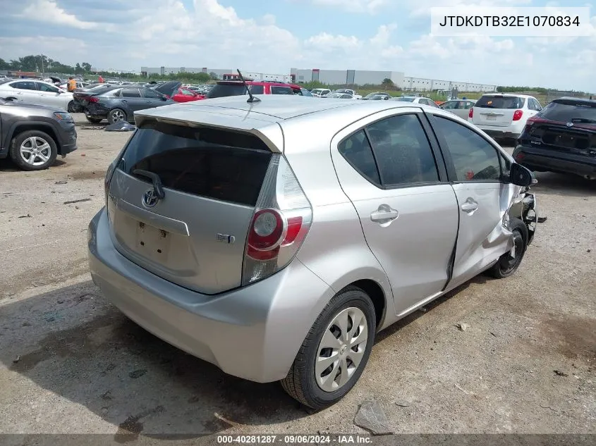 JTDKDTB32E1070834 2014 Toyota Prius C One