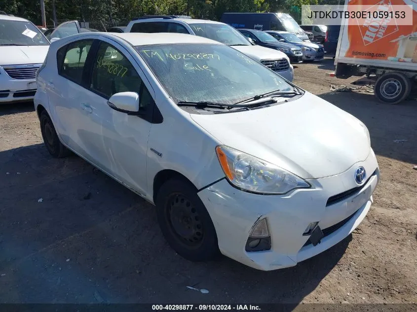 2014 Toyota Prius C One VIN: JTDKDTB30E1059153 Lot: 40298877