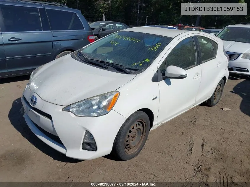 2014 Toyota Prius C One VIN: JTDKDTB30E1059153 Lot: 40298877