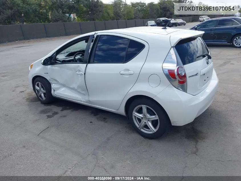 2014 Toyota Prius C One VIN: JTDKDTB39E1070054 Lot: 40358098