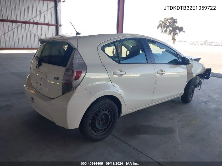 JTDKDTB32E1059722 2014 Toyota Prius C One