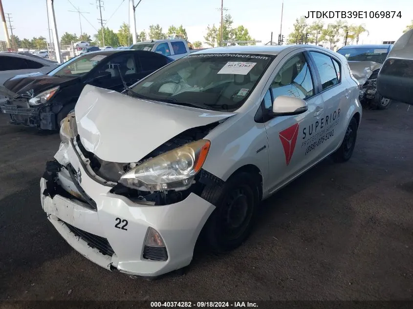 2014 Toyota Prius C VIN: JTDKDTB39E1069874 Lot: 40374282