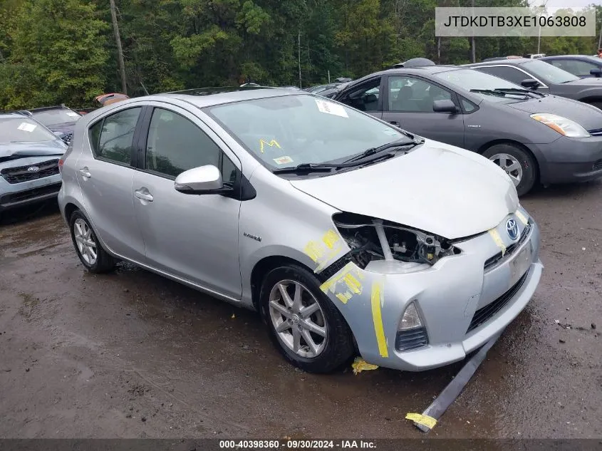 2014 Toyota Prius C Three VIN: JTDKDTB3XE1063808 Lot: 40398360