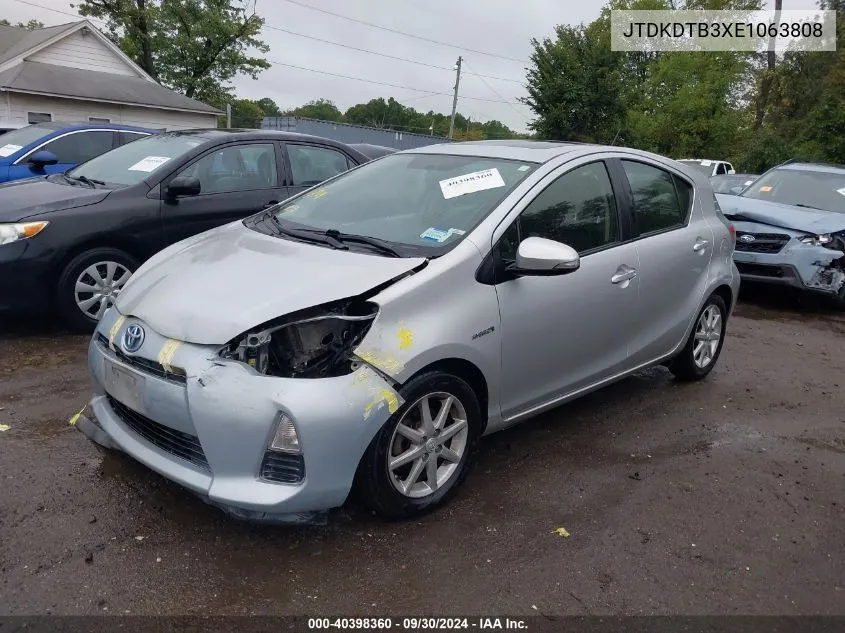 2014 Toyota Prius C Three VIN: JTDKDTB3XE1063808 Lot: 40398360