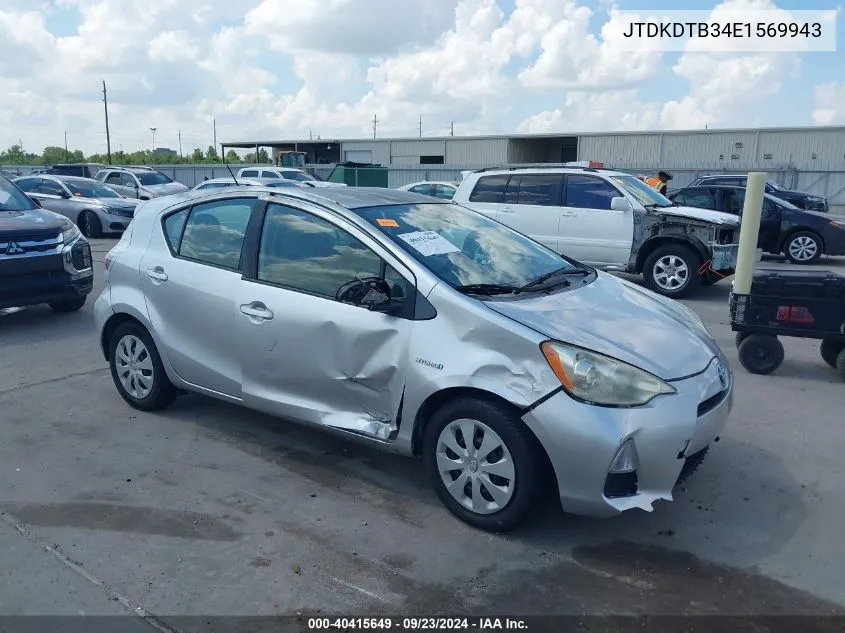 2014 Toyota Prius C One VIN: JTDKDTB34E1569943 Lot: 40415649