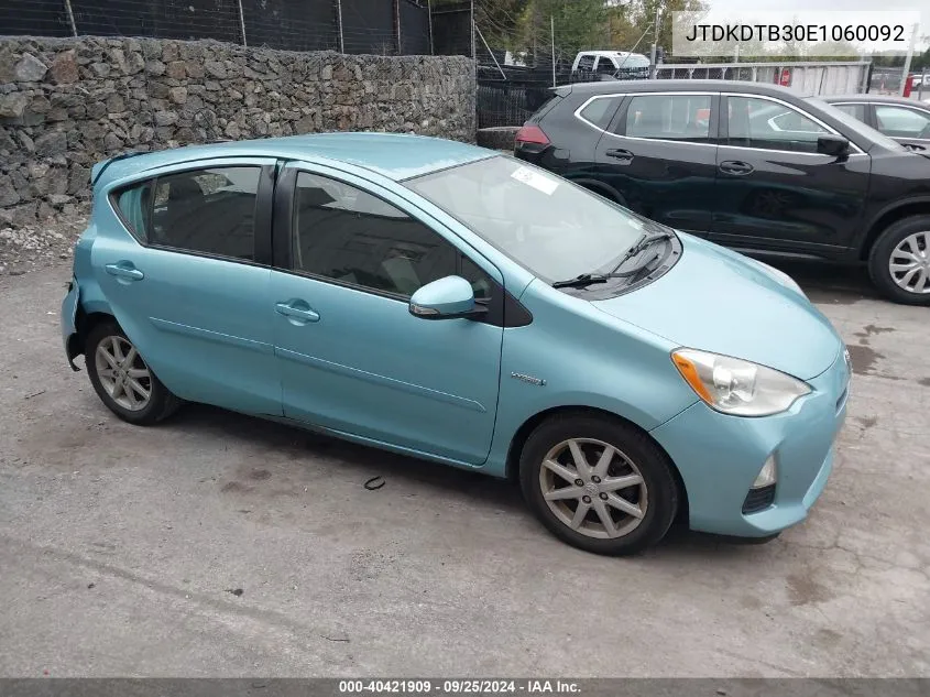 JTDKDTB30E1060092 2014 Toyota Prius C Three