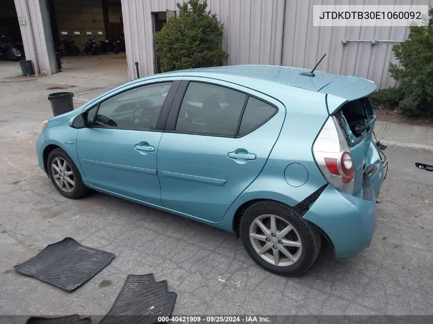 JTDKDTB30E1060092 2014 Toyota Prius C Three