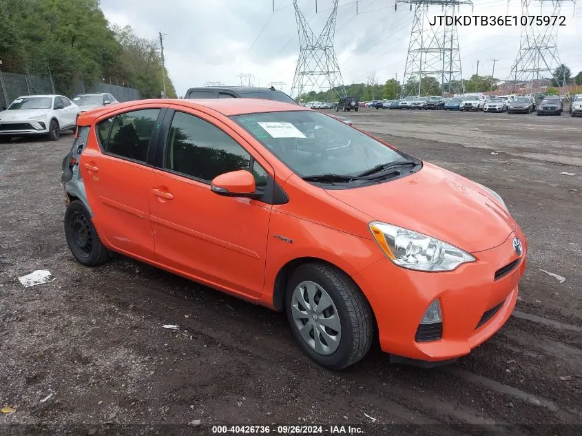 JTDKDTB36E1075972 2014 Toyota Prius C Three