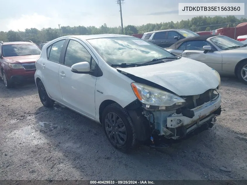 2014 Toyota Prius C Two VIN: JTDKDTB35E1563360 Lot: 40429533