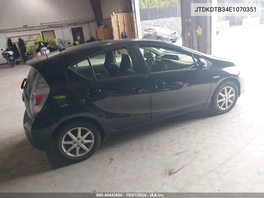 JTDKDTB34E1070351 2014 Toyota Prius C Three