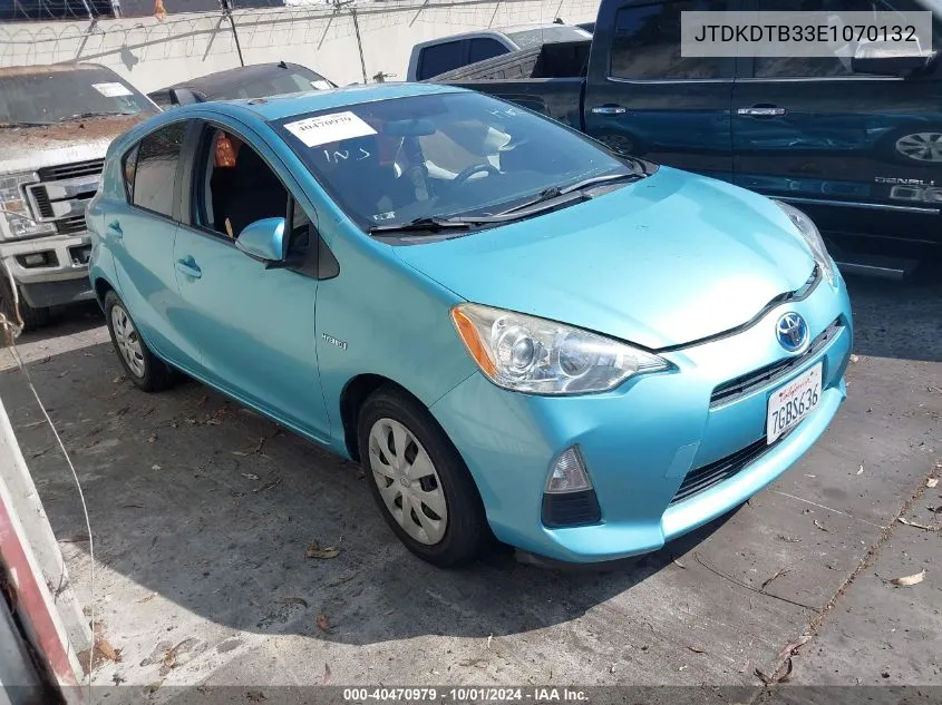 JTDKDTB33E1070132 2014 Toyota Prius C Two