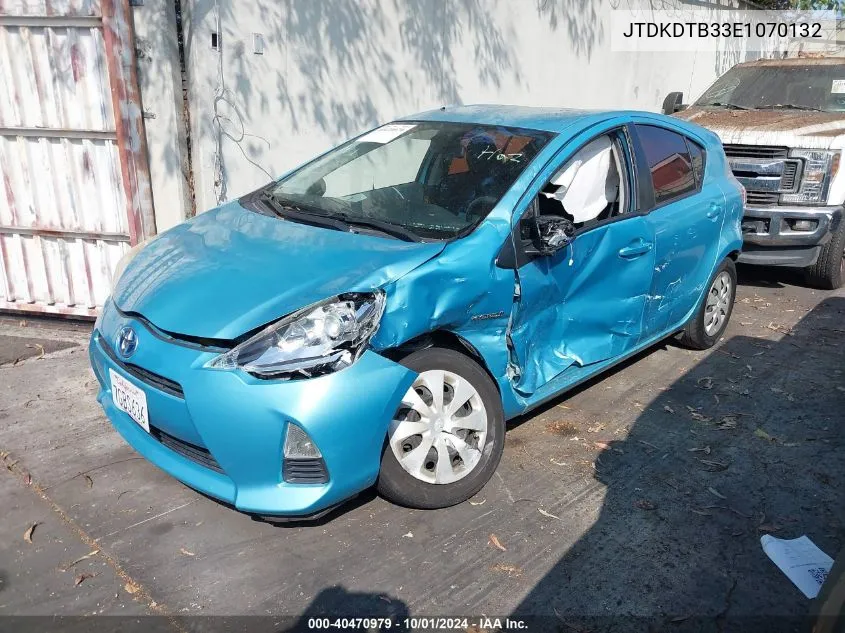 2014 Toyota Prius C Two VIN: JTDKDTB33E1070132 Lot: 40470979