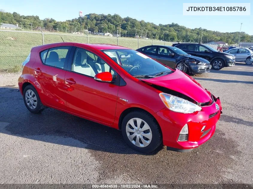 2014 Toyota Prius C One VIN: JTDKDTB34E1085786 Lot: 40484535