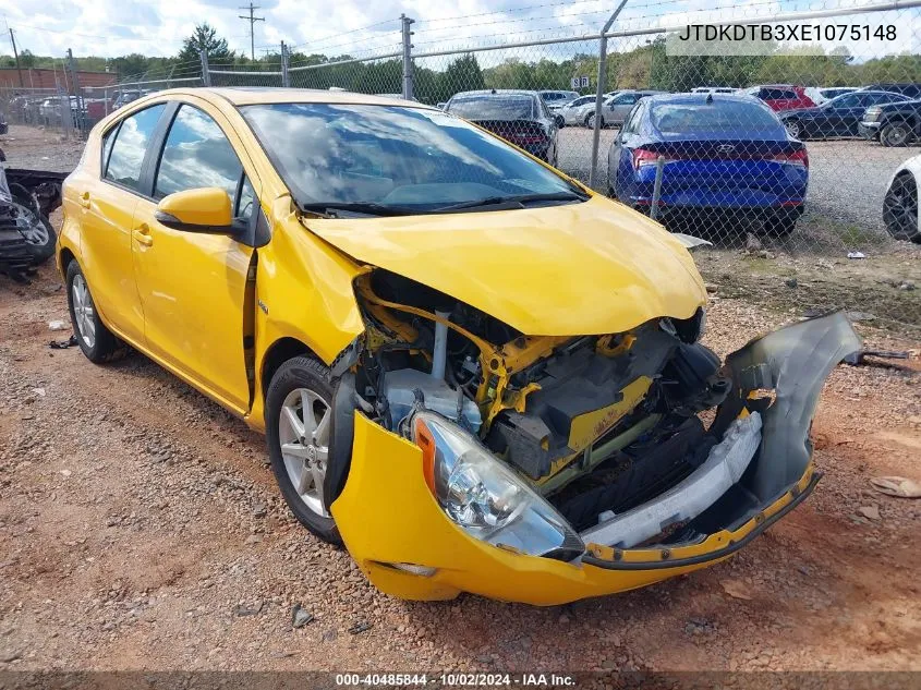 2014 Toyota Prius C Three VIN: JTDKDTB3XE1075148 Lot: 40485844