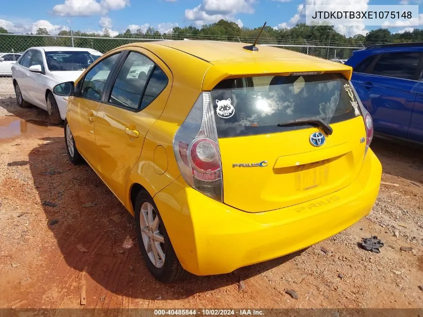 2014 Toyota Prius C Three VIN: JTDKDTB3XE1075148 Lot: 40485844