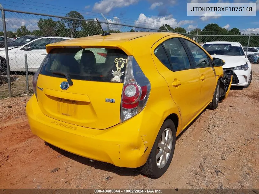 JTDKDTB3XE1075148 2014 Toyota Prius C Three