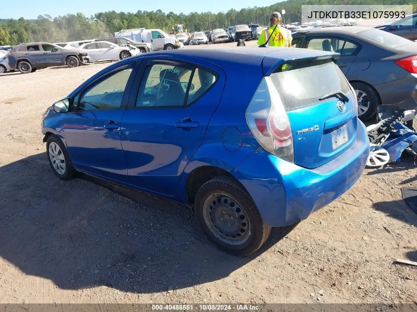 2014 Toyota Prius C One VIN: JTDKDTB33E1075993 Lot: 40488651