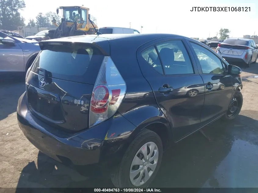 JTDKDTB3XE1068121 2014 Toyota Prius C Two