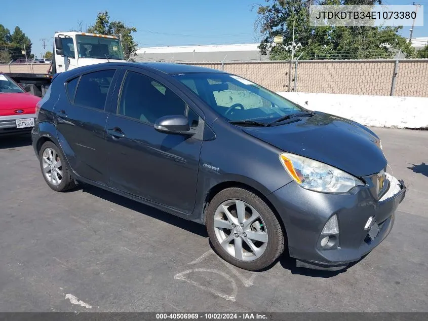 2014 Toyota Prius C Four VIN: JTDKDTB34E1073380 Lot: 40506969