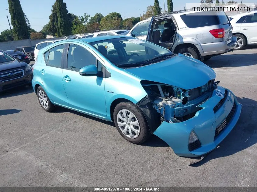 2014 Toyota Prius C Three VIN: JTDKDTB38E1064410 Lot: 40512970