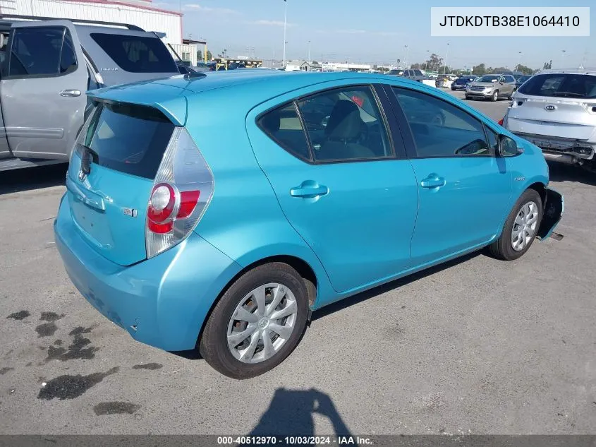 2014 Toyota Prius C Three VIN: JTDKDTB38E1064410 Lot: 40512970