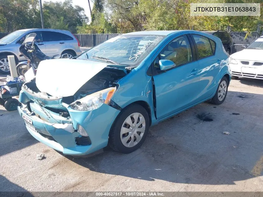 JTDKDTB31E1063843 2014 Toyota Prius C Two