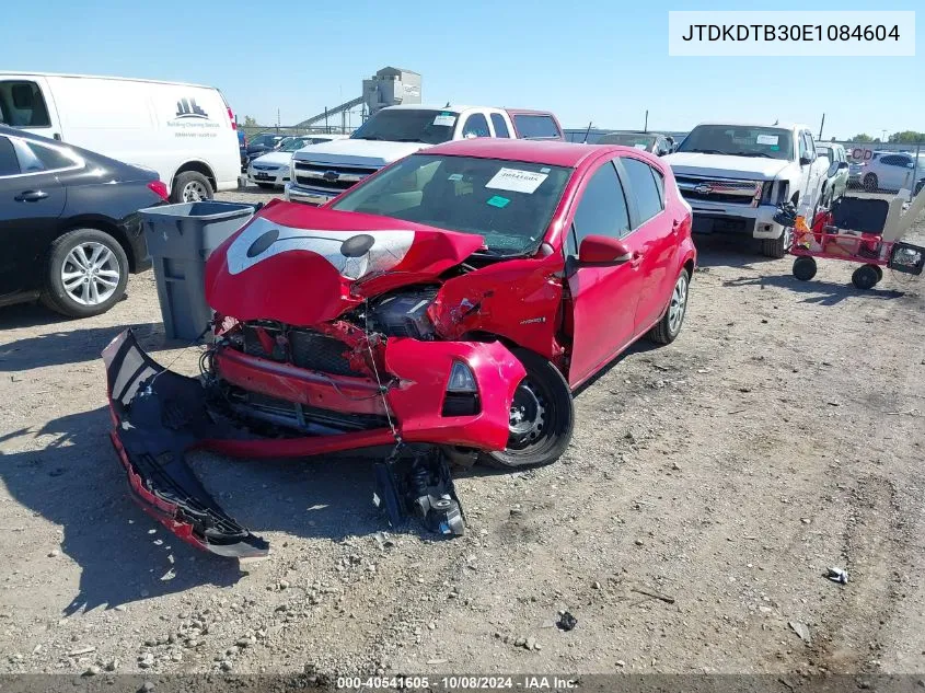 2014 Toyota Prius C One VIN: JTDKDTB30E1084604 Lot: 40541605