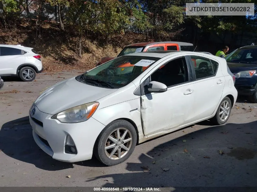 2014 Toyota Prius C Four VIN: JTDKDTB35E1060282 Lot: 40558548