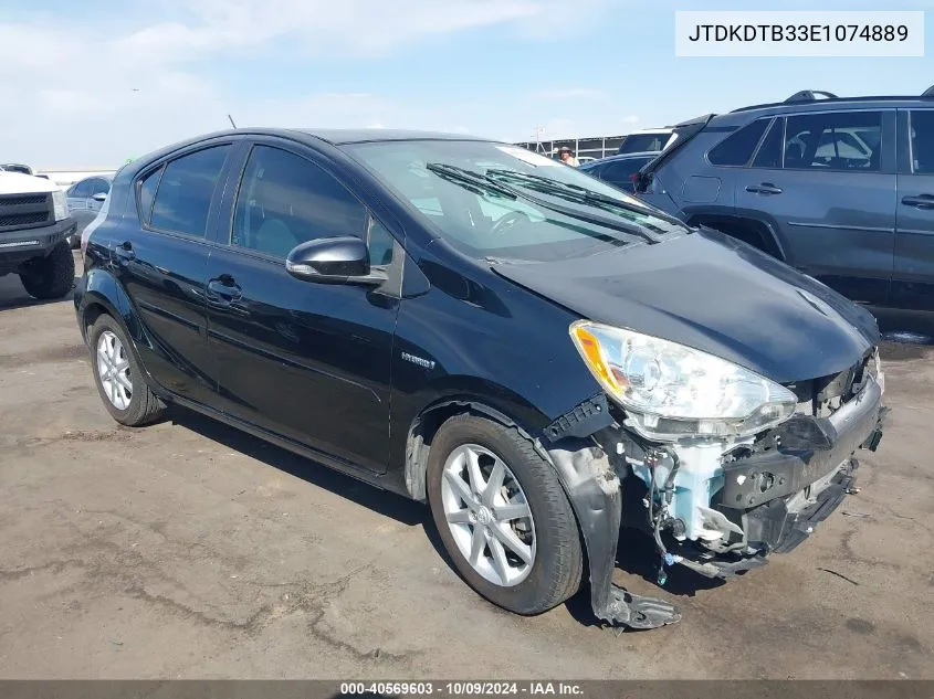 2014 Toyota Prius C Four VIN: JTDKDTB33E1074889 Lot: 40569603