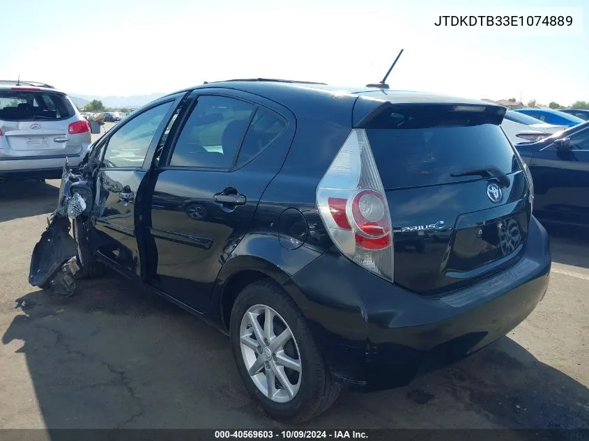 2014 Toyota Prius C Four VIN: JTDKDTB33E1074889 Lot: 40569603