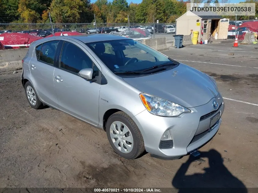 JTDKDTB39E1070538 2014 Toyota Prius C Two