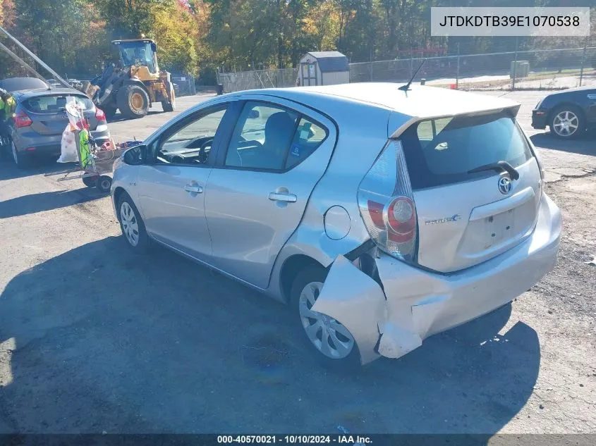 JTDKDTB39E1070538 2014 Toyota Prius C Two