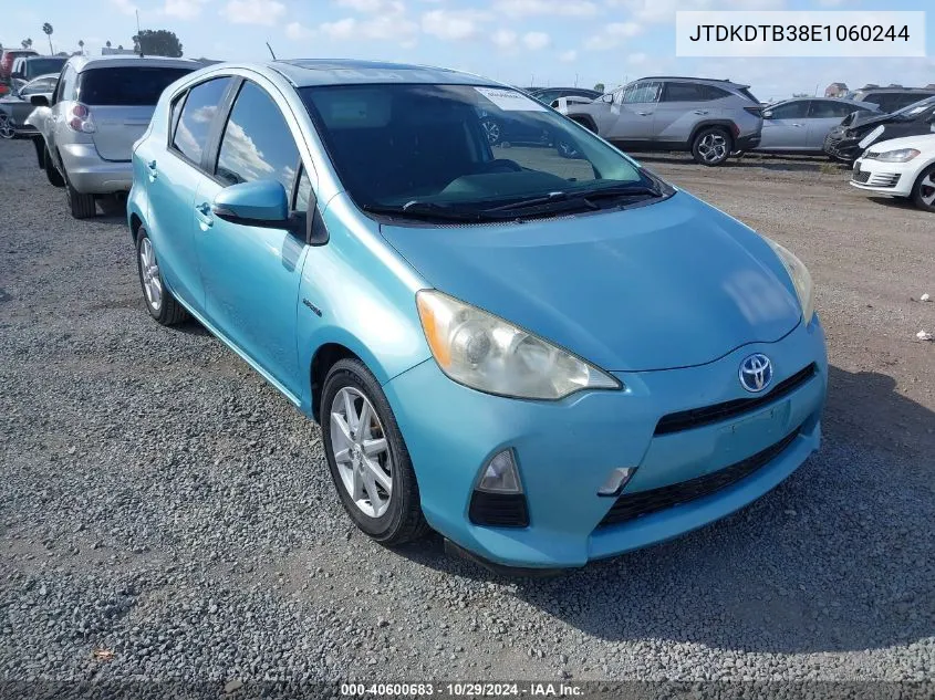 2014 Toyota Prius C Three VIN: JTDKDTB38E1060244 Lot: 40600683