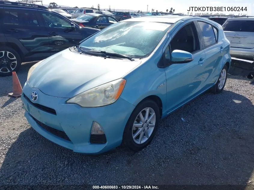 2014 Toyota Prius C Three VIN: JTDKDTB38E1060244 Lot: 40600683