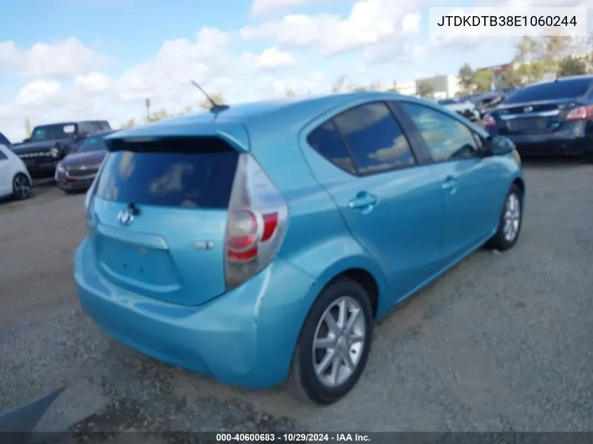 2014 Toyota Prius C Three VIN: JTDKDTB38E1060244 Lot: 40600683