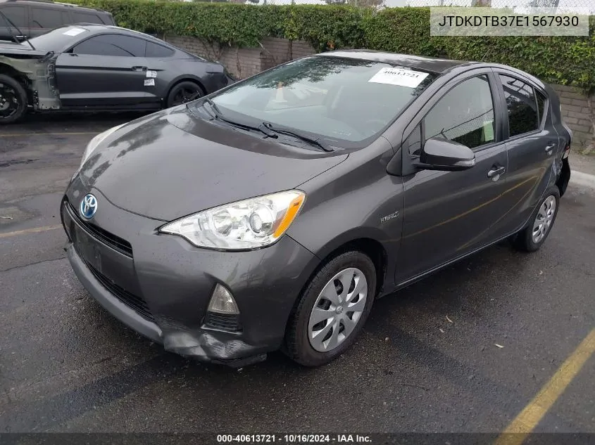 2014 Toyota Prius C Two VIN: JTDKDTB37E1567930 Lot: 40613721