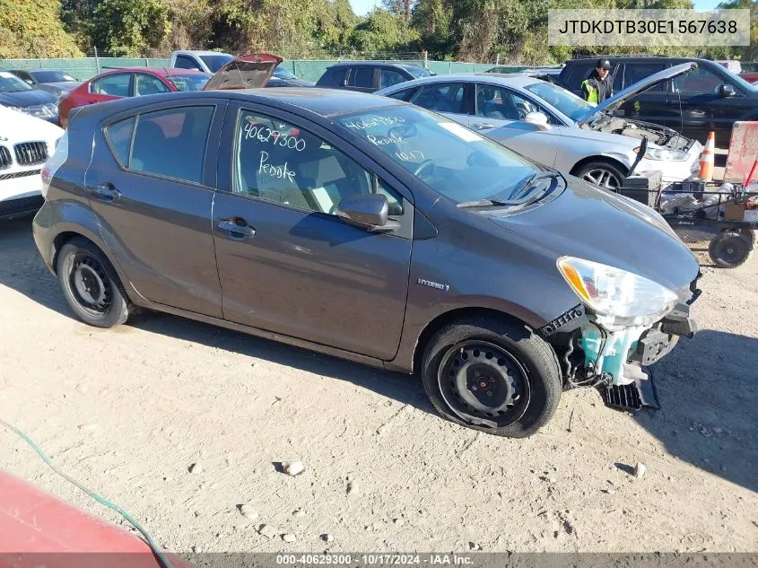 2014 Toyota Prius C Two VIN: JTDKDTB30E1567638 Lot: 40629300